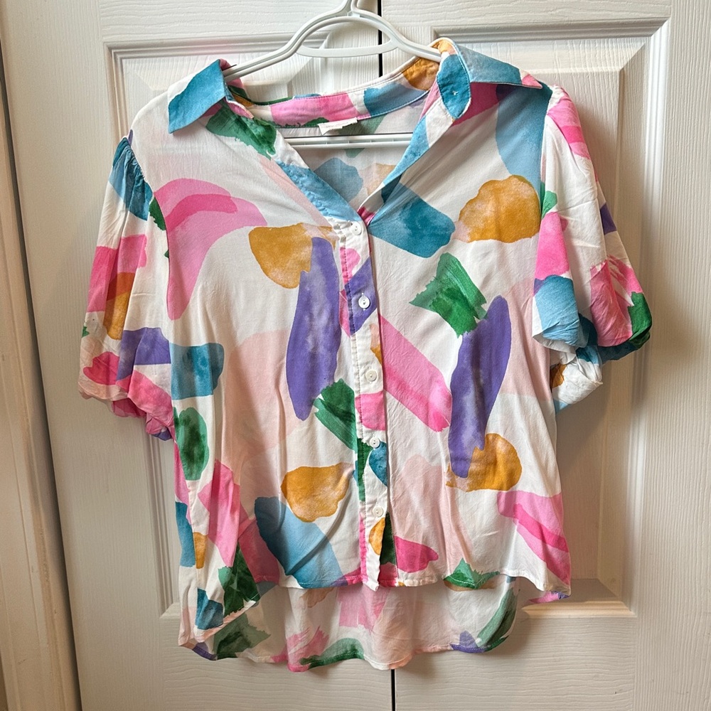 Colorful Abstract Women's Top